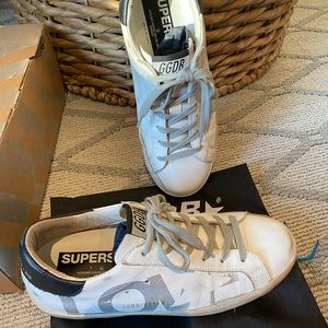 Golden Goose Deluxe Brand Superstar Sneakers Size 37 White/ Black/ Silver